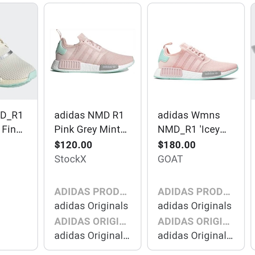 Adidas 9.5 womens pink & mint